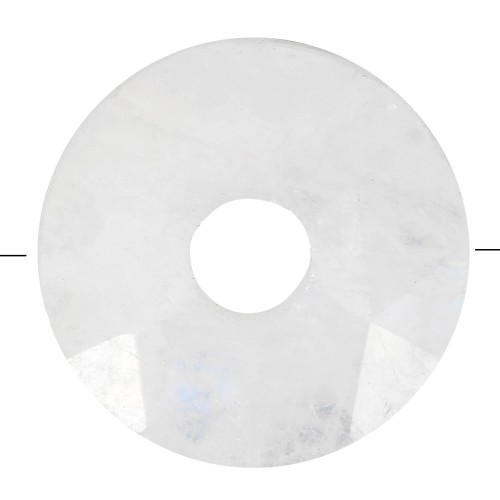 Cuenta donuts facetada 12 mm piedra gema - Pierre de lune x1