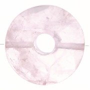 Cuenta donuts facetada 12 mm piedra gema - Quartz rose x1|raw }}