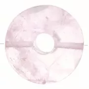 Cuenta donuts facetada 12 mm piedra gema - Quartz rose x1
