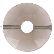 Cuenta donuts facetada 12 mm piedra gema - Quartz fumé x1