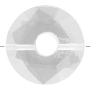 Cuenta donuts facetada 12 mm piedra gema - Cristal de roche x1|raw }}