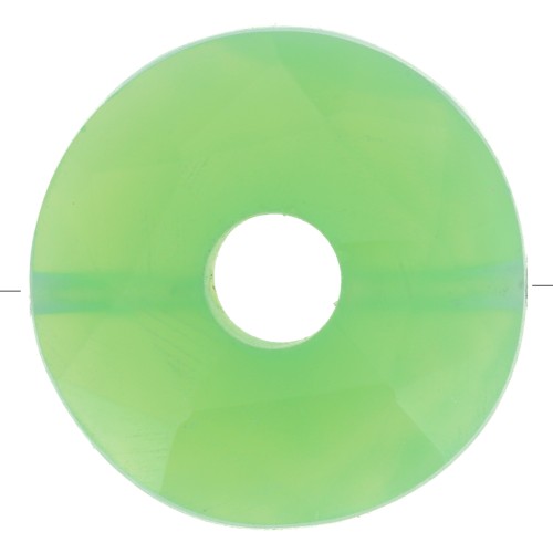 Cuenta donuts facetada 12 mm piedra gema - Chrysoprase x1