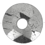 Cuenta donuts facetado 12 mm piedra gema - Pyrite x1