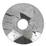 Cuenta donuts facetado 12 mm piedra gema - Pyrite x1