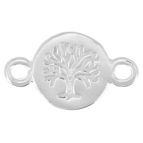 Anillo Árbol de la Vida 13x8 mm con 2 anillos cerrados - Plata 925 x1
