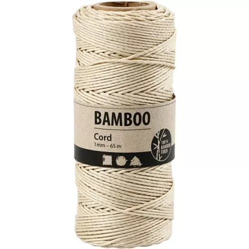 Bobina de 65 metros de hilo de bambú de 1 mm - Crudo x1