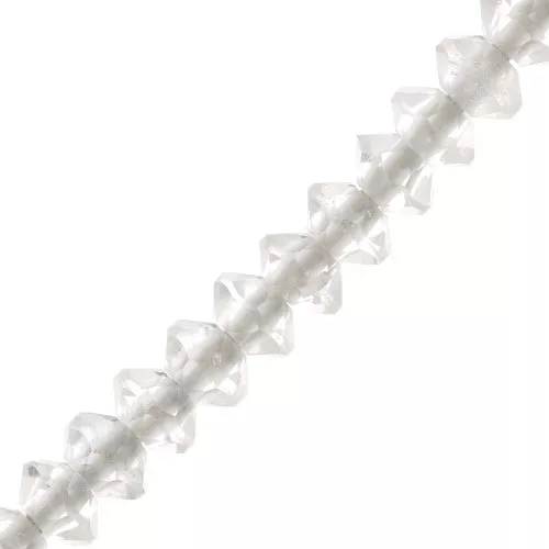 Gema de rondeles facetados 3x2 mm - Cristal de roca x20