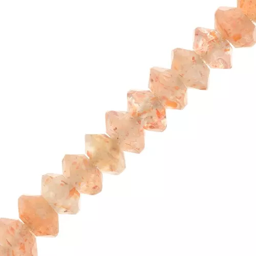 Rondeles de piedras preciosas facetadas 3x2 mm - Sunstone x20