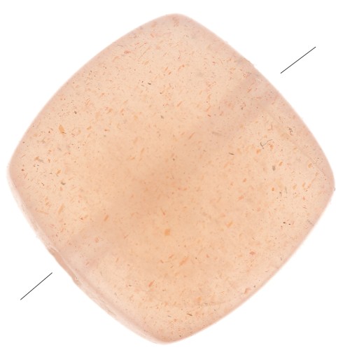 Cuenta cuadrada plana de 8 mm de piedra preciosa - Peach Moonstone x1