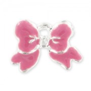 Dije esmaltado nudo 11 mm Rosa x1|raw }}