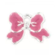 Dije esmaltado nudo 11 mm Rosa x1