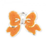 Dije esmaltado nudo 11 mm Naranja x1