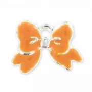 Dije esmaltado nudo 11 mm Naranja x1