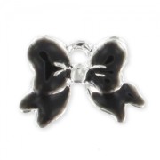 Dije esmaltado nudo 11 mm Negro x1|raw }}