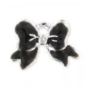 Dije esmaltado nudo 11 mm Negro x1