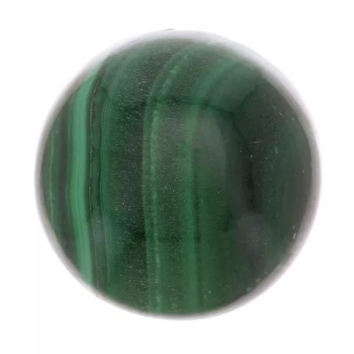 Cabujón de piedra preciosa redondo de 8 mm - Malaquita x1