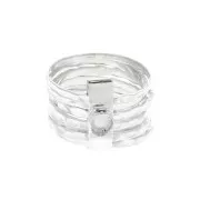 Anillo para cabujón 4 mm - Tamaño 58 - Plata 925 x1