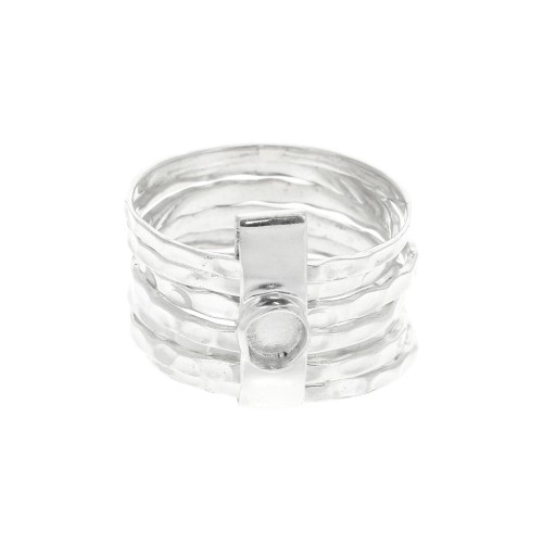 Anillo para cabujón 4 mm - Tamaño 58 - Plata 925 x1