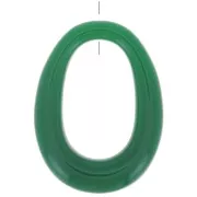 Colgante - Dije - Colgante de ovale de resina opaca 44x33 mm - Verde Esmeralda x1 Colgante de ovale de resina opaca 44x33 mm - Verde Esmeralda x1