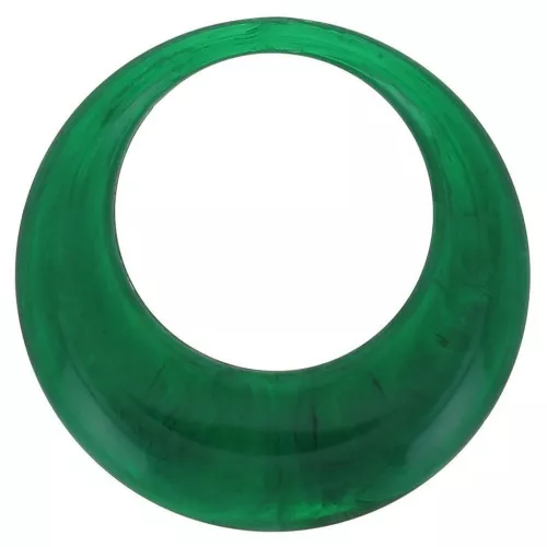 Colgante de resina opaca en forma de círculo hueco 44 mm - Verde oscuro jaspeado x1