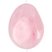 Cuenta de resina opaca irregular plana 25x20 mm - Rosa claro jaspeado x1