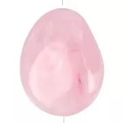 Perle plate irrégulière en résine opaque 25x20 mm - Rose clair marbré x1