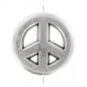 Peace 15 mm Chapado Plateado envejecido x1