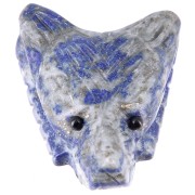 Colgante Cabeza de Lobo 35x25 mm en piedra preciosa- Lapis lazuli x1