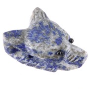 Colgante Cabeza de Lobo 35x25 mm en piedra preciosa- Lapis lazuli x1