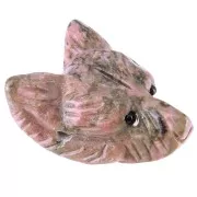 Colgante Cabeza de Lobo 35x25 mm en piedra preciosa - Rhodonite x1