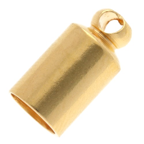 Extremos de cordón de 5 mm - Dorado x4