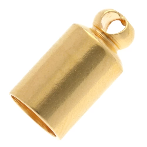Extremos de cordón de 5 mm - Dorado x4