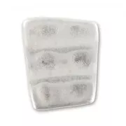 Cuenta pasante irregular para cordón 2 mm Chapado Plateado envejecido x1