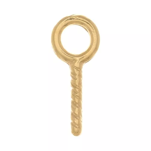 Ganchos atornillados con anilla de 4 mm - Dorado x4