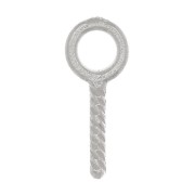 Gancho atornillado con anilla 4 mm - Plata 925 x4|raw }}