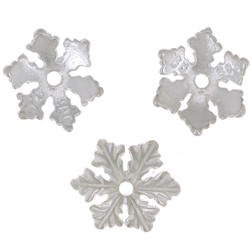 Copa copo de nieve 10 mm en plata 925 x1