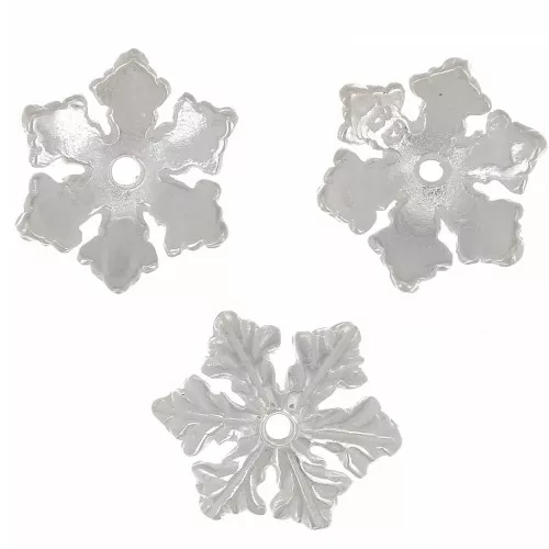 Copa copo de nieve 10 mm - Plateado fino x1