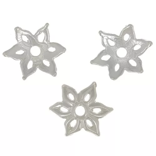 Cuenco hueco de 8 mm - Plateado fino x1