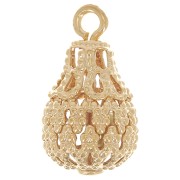 Charms filigrana gotas 14x8 mm - Chapado en oro x10|raw }}
