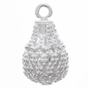 Colgantes de gota con marca de agua 14x8 mm - Chapado en plata fina x10|raw }}