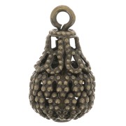 Charms de gota con marca de agua 14x8 mm - Bronce x10|raw }}
