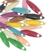 Surtido de lentejuelas de resina epoxi 15x4 mm - Multicolor x20