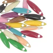 Surtido de lentejuelas de resina epoxi 15x4 mm - Multicolor x20