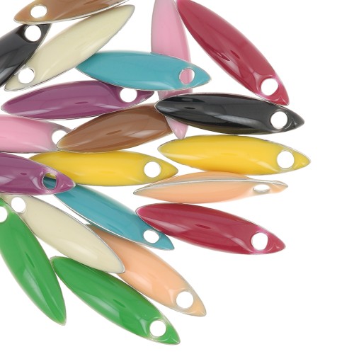 Surtido de lentejuelas de resina epoxi 15x4 mm - Multicolor x20