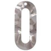 Colgante Ovalado de Acetato 30x13 mm - Carey - Beige - Gris x1|raw }}