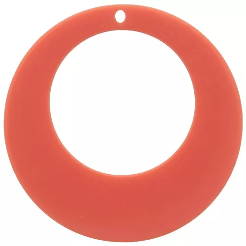 Colgante Acrílico Calado Circular 50 mm - Coral x1
