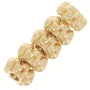Cuentas arandela de flor 7 mm - Chapado en oro x6
