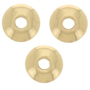 Rondeles lisos 6 mm - Dorados x10