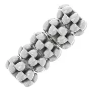 Cuentas florales 7 mm - Plateado antiguo x6