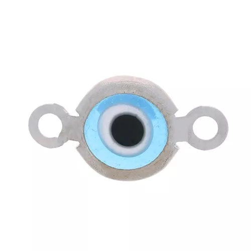 Ojo de separador con resina 12x7 mm - Acero inoxidable 304 - Azul claro x10